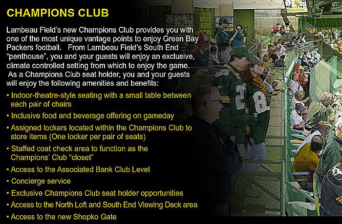 Lambeau Field Seating Information Event Usa