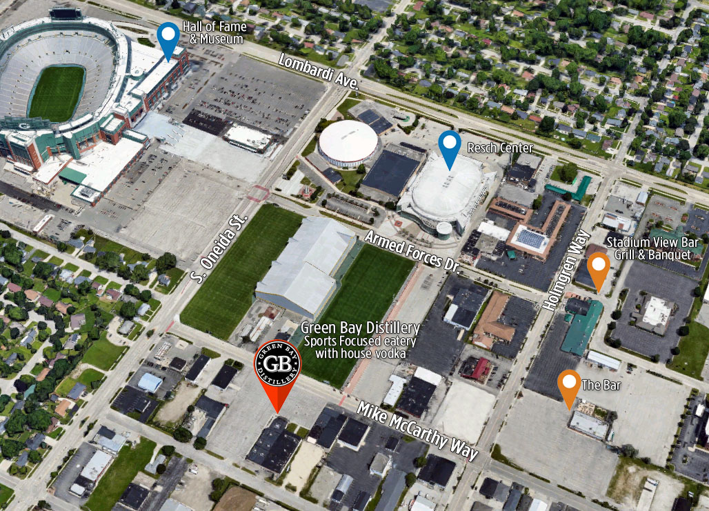 tailgate party map lambeau field event usa location