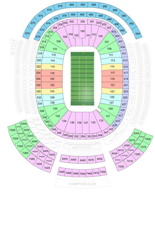 Green Bay Packers Lambeau Field Seating Chart