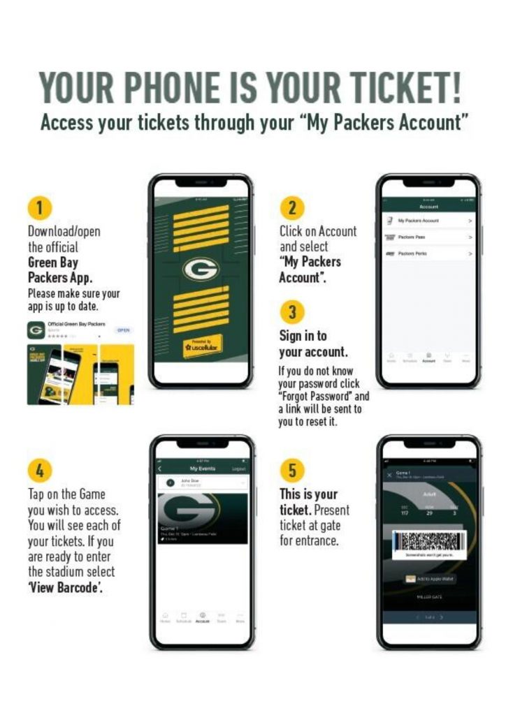 Mobile Game Ticket Information for Home and Road Games